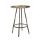 Monarch Specialties Home Bar, Bar Table, Bar Height, Pub, 30" Round, Small, Kitchen, Metal, Laminate, Brown Marble Look I 2310 - alternate 1